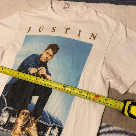 Justin Bieber Believe Tour Short Sleeve Small White Cotton Graphic T Shirt - Picture 4 of 7